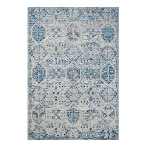 Kurzflorteppich My Heriz II Polyester / Baumwolle - Blau / Beige - 200 x 290 cm