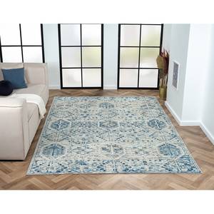 Kurzflorteppich My Heriz II Polyester / Baumwolle - Blau / Beige - 200 x 290 cm