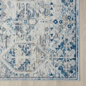 Laagpolig vloerkleed My Heriz II polyester/katoen - blauw/beige - 200 x 290 cm