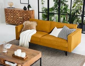 3-Sitzer Sofa FORT DODGE Cordstoff Poppy: Senfgelb
