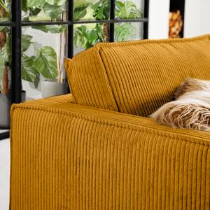 2-Sitzer Sofa FORT DODGE Cordstoff Poppy: Senfgelb - Ohne Schlaffunktion