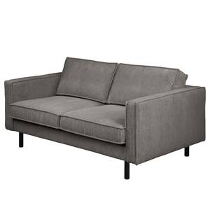 2-Sitzer Sofa FORT DODGE Cordstoff Poppy: Grau - Ohne Schlaffunktion