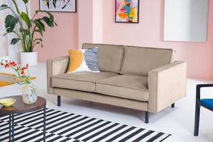 2-Sitzer Sofa FORT DODGE Samt Ravi: Beige - Ohne Schlaffunktion