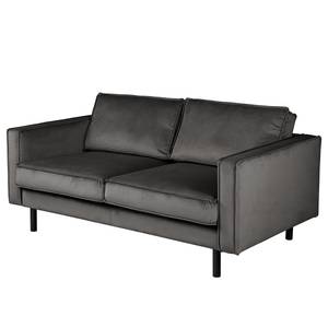 2-Sitzer Sofa FORT DODGE Samt Ravi: Grau - Ohne Schlaffunktion