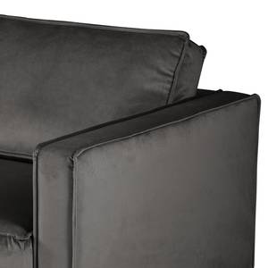 2-Sitzer Sofa FORT DODGE Samt Ravi: Grau - Ohne Schlaffunktion