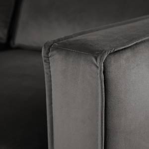 2-Sitzer Sofa FORT DODGE Samt Ravi: Grau - Ohne Schlaffunktion