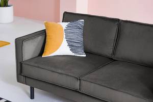 2-Sitzer Sofa FORT DODGE Samt Ravi: Grau - Ohne Schlaffunktion