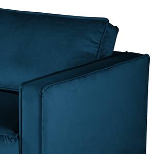 2-Sitzer Sofa FORT DODGE Samt Ravi: Marineblau - Ohne Schlaffunktion