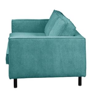 2-Sitzer Sofa FORT DODGE Cordstoff Poppy: Petrol - Ohne Schlaffunktion