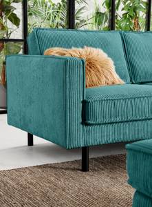 2-Sitzer Sofa FORT DODGE Cordstoff Poppy: Petrol - Ohne Schlaffunktion