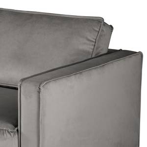 2-Sitzer Sofa FORT DODGE Samt Ravi: Taupe - Ohne Schlaffunktion