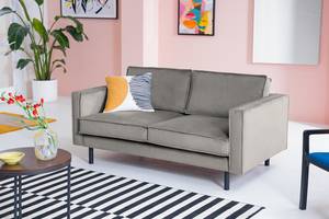 2-Sitzer Sofa FORT DODGE Samt Ravi: Taupe - Ohne Schlaffunktion
