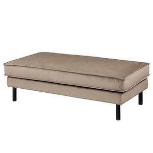 XL-gestoffeerde hocker FORT DODGE Velours Ravi: Beige