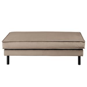 XL-gestoffeerde hocker FORT DODGE Velours Ravi: Beige