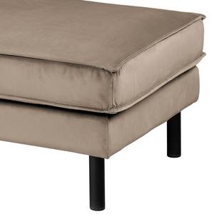 XL-gestoffeerde hocker FORT DODGE Velours Ravi: Beige