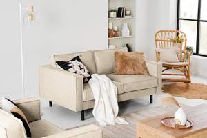 2-Sitzer Sofa FORT DODGE Webstoff Maila: Beige - Ohne Schlaffunktion