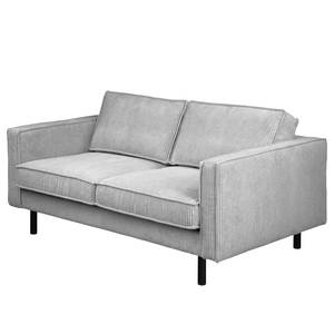 2-Sitzer Sofa FORT DODGE Cordstoff Poppy: Hellgrau - Ohne Schlaffunktion