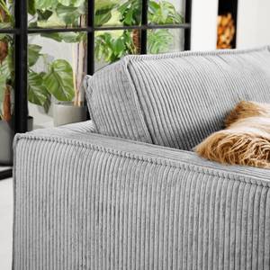 2-Sitzer Sofa FORT DODGE Cordstoff Poppy: Hellgrau - Ohne Schlaffunktion