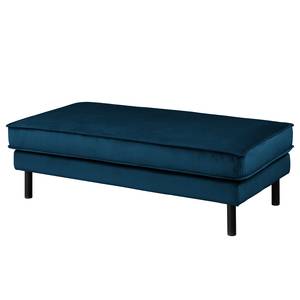 XL-gestoffeerde hocker FORT DODGE Velours Ravi: Marineblauw