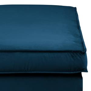 XL-gestoffeerde hocker FORT DODGE Velours Ravi: Marineblauw