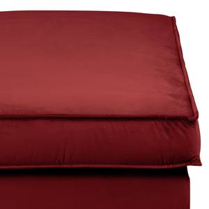 XL-gestoffeerde hocker FORT DODGE Velours Ravi: Bordeaux