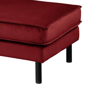 XL-gestoffeerde hocker FORT DODGE Velours Ravi: Bordeaux