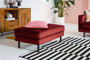 Gestoffeerde hocker FORT DODGE Velours Ravi: Bordeaux