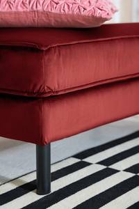 Gestoffeerde hocker FORT DODGE Velours Ravi: Bordeaux