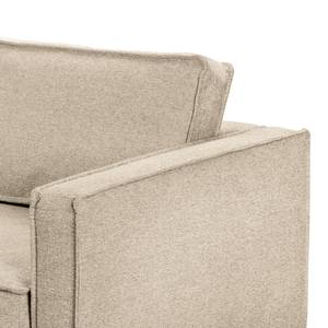 Canapé d’angle FORT DODGE Tissu Maila: Beige - Méridienne courte à gauche (vue de face) - Sans fonction couchage