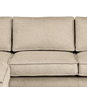 Ecksofa FORT DODGE Webstoff Maila: Beige - Longchair davorstehend links - Ohne Schlaffunktion