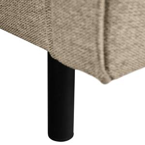 Ecksofa FORT DODGE Webstoff Maila: Beige - Longchair davorstehend links - Ohne Schlaffunktion