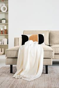 Canapé d’angle FORT DODGE Tissu Maila: Beige - Méridienne courte à gauche (vue de face) - Sans fonction couchage