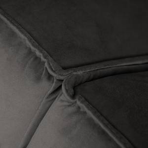 Canapé d’angle FORT DODGE Velours Ravi: Gris - Méridienne courte à gauche (vue de face) - Sans fonction couchage