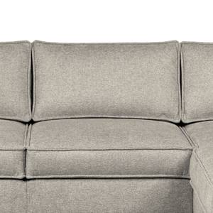 Canapé d’angle FORT DODGE Tissu Maila: Gris - Méridienne courte à droite (vue de face) - Avec fonction couchage