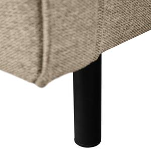 Canapé d’angle FORT DODGE Tissu Maila: Beige - Méridienne courte à droite (vue de face) - Avec fonction couchage