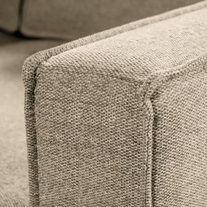 Ecksofa FORT DODGE Webstoff Maila: Beige - Longchair davorstehend links - Mit Schlaffunktion