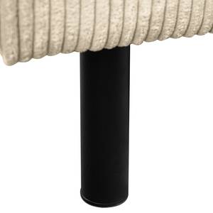 Hoekbank FORT DODGE Corduroy Poppy: Beige - Longchair vooraanzicht links - Met slaapfunctie