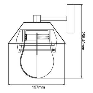 Wandlamp Stokesley transparant glas / aluminium - 1 lichtbron