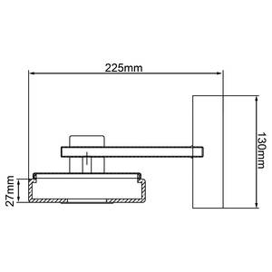 Applique murale Seaham Matière plastique / Aluminium - 1 ampoule