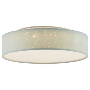 LED-plafondlamp Baska textielmix / ijzer - 1 lichtbron - Blauw