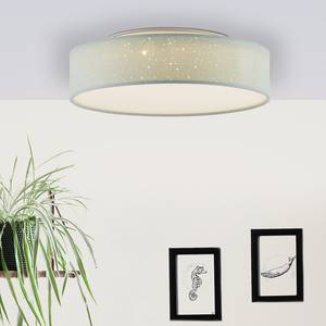 LED-plafondlamp Baska textielmix / ijzer - 1 lichtbron - Blauw