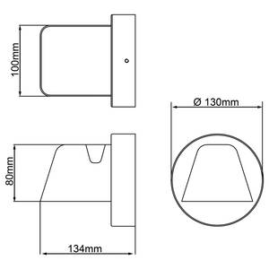 Applique murale Scorton Polycarbonate / Aluminium - 2 ampoules