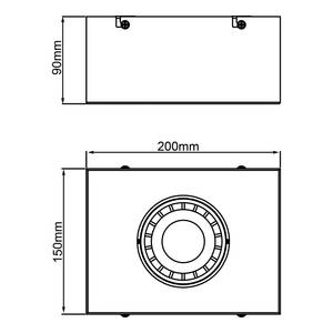 LED-plafondlamp Doro aluminium / staal - Aantal lichtbronnen: 1