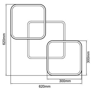 Plafonnier Dennet III Matière plastique / Aluminium - 1 ampoule