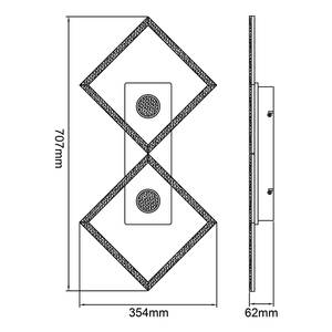 LED-Deckenleuchte Woodbridge Kunststoff / Eisen - Flammenanzahl: 2