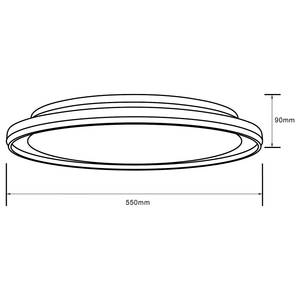 LED-Deckenleuchte Pederson Kunststoff / Eisen - 1-flammig