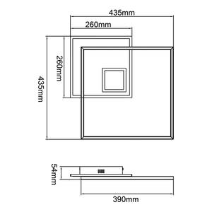 LED-plafondlamp Iorgo polycarbonaat / staal - 1 lichtbron