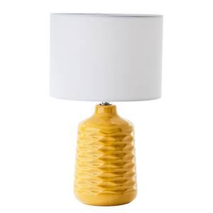 Tafellamp Ilysa textielmix / keramiek - 1 lichtbron - Geel
