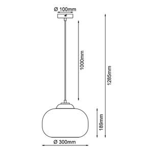 Hanglamp Blop gekleurd glas / ijzer - 1 lichtbron - Wit