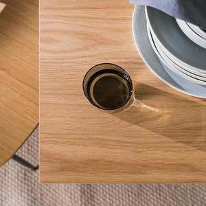 Tavolo da pranzo Ryfoss Impiallacciatura in vero legno - Rovere / Nero - 160 x 90 cm